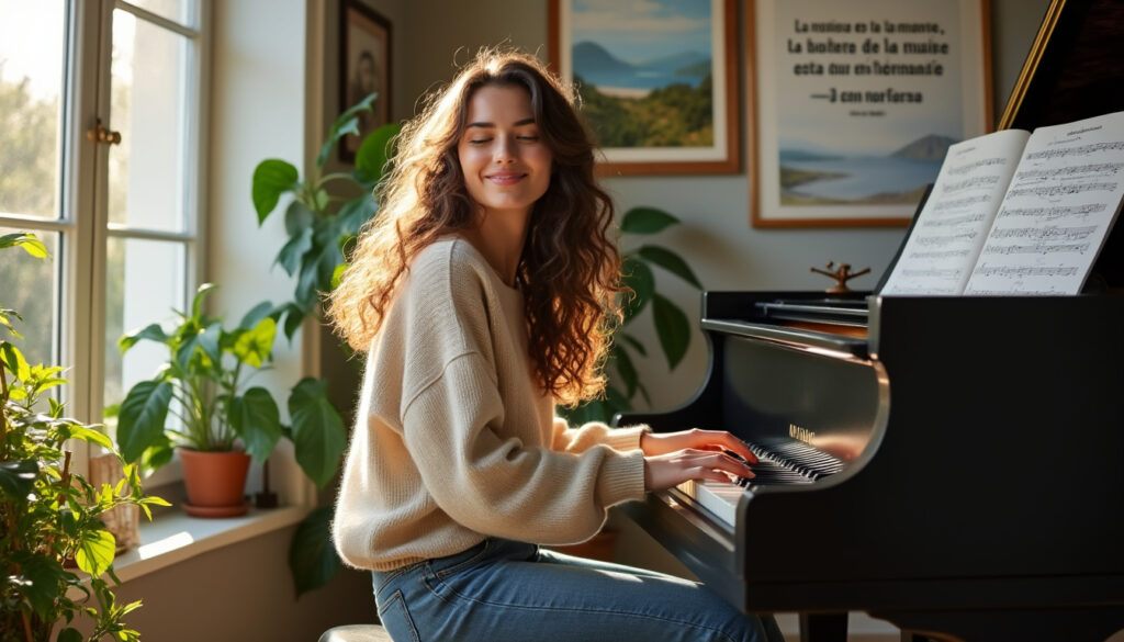 découvrez nos cours de piano conçus pour vous aider à établir une connexion harmonieuse avec vous-même. apprenez à exprimer vos émotions à travers la musique tout en développant vos compétences pianistiques. transformez votre quotidien et laissez la mélodie vous guider vers un bien-être intérieur.